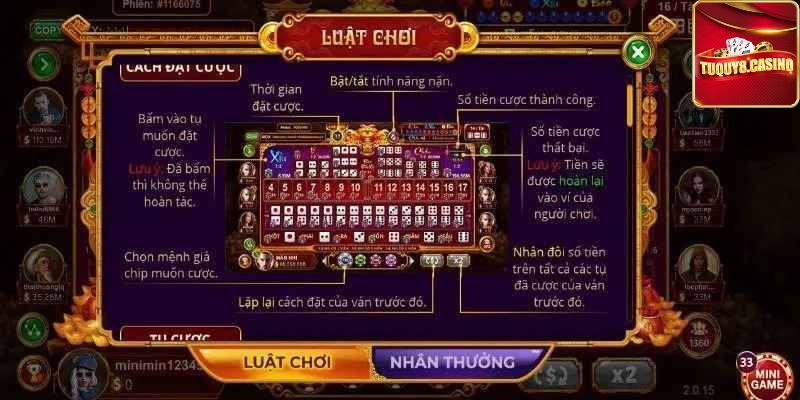 Các mẹo chơi Sicbo TuQuy8 dễ dành chiến thắng